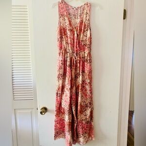 Floral Print Wide Leg Jumpsuit